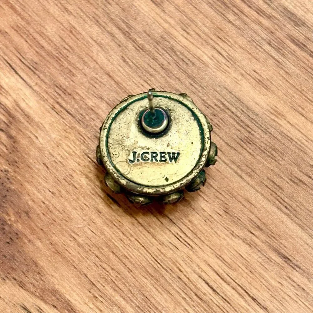 J.Crew | Crystal Button  Earrings | 3/4” Width